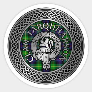 Clan Farquharson Crest & Tartan Knot Sticker